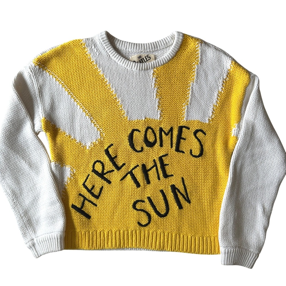 Alice + Olivia x The Beatles Here Comes the Sun Leena Sweater XS - Picture 1 of 8